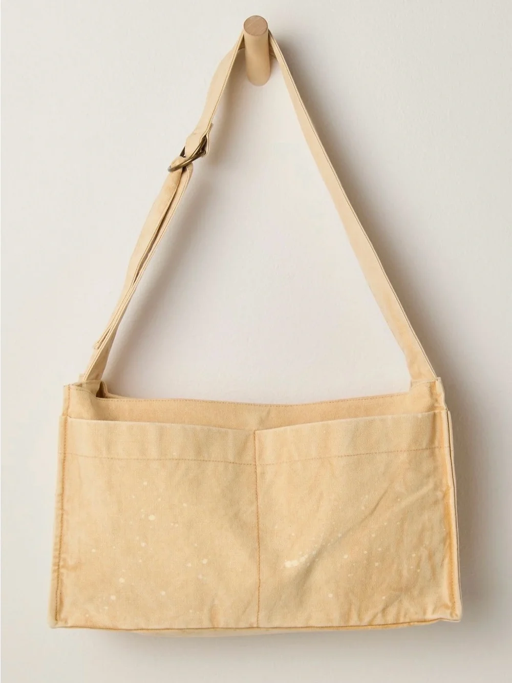 NWT Free People Camp Crush Canvas Sling Bag in Neutral